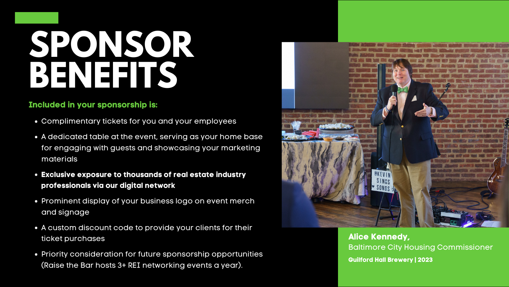 Sponsor Benefits